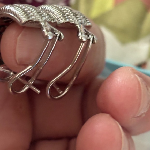 Judith Ripka Silver Cable Lever-Back Earrings - Picture 3 of 3